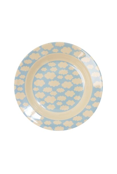 Melamine Kids diep bord Cloud blauw