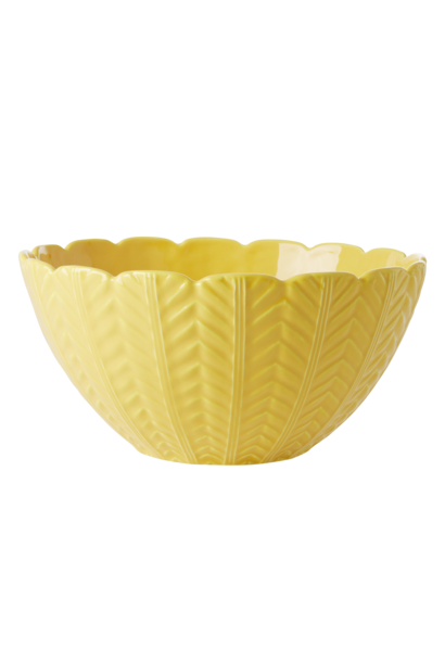 Copy of Aardewerk Salade kom Embossed Pink