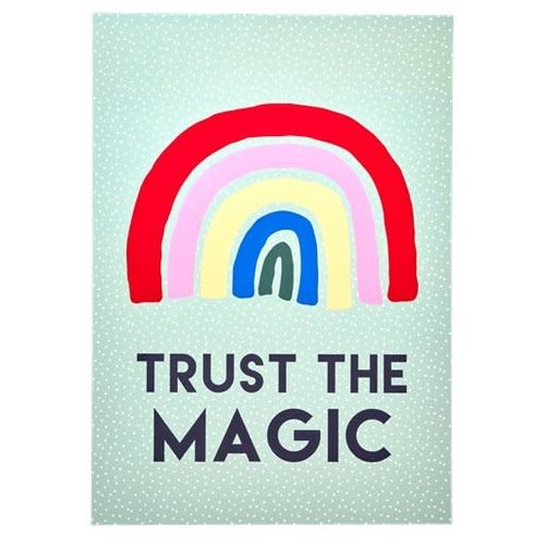 Rice Poster A3 Rainbow TRUST THE MAGIC