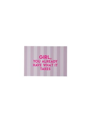 Rice Poster A5 Lavender Stripes GIRL YOU ALREADY HAVE WHAT IT TAKES