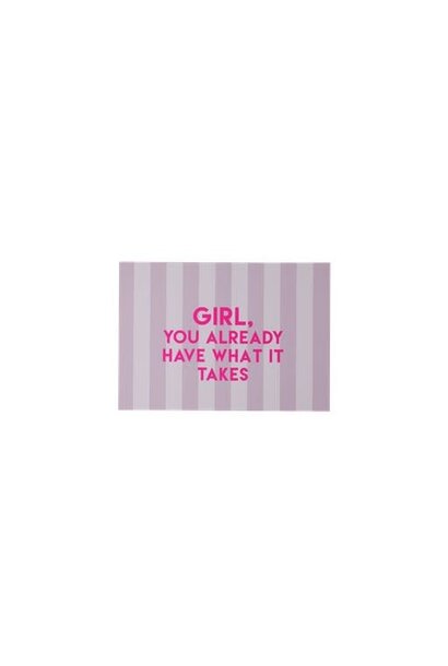 Poster A5 Lavender Stripes GIRL YOU ALREADY HAVE WHAT IT TAKES