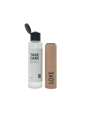 Design Letters Take Care hand sanitizer with refill Nude - Love