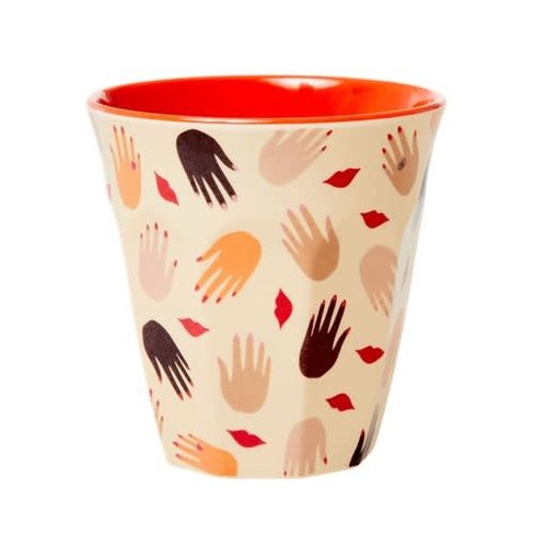 Rice Melamine beker Hands and Kisses Rice Melamine beker Hands and Kisses