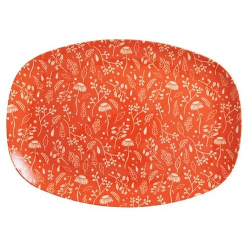 Rice Melamine oval plate Fall