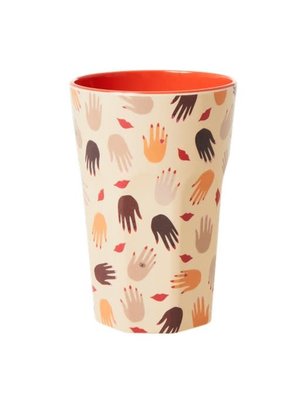 Rice Melamine Tall Cup Hands and Kisses