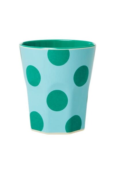 Melamine cup jumbo Mint & Green Dots