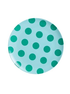 Rice Melamine lunch bord Mint & Green Dots