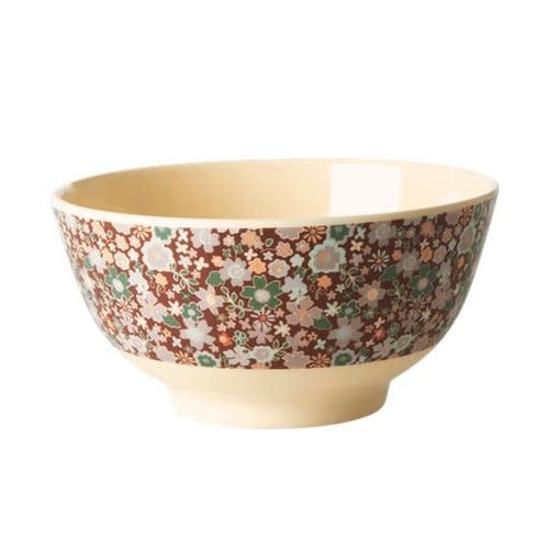 Rice Melamine kom Fall Floral brown