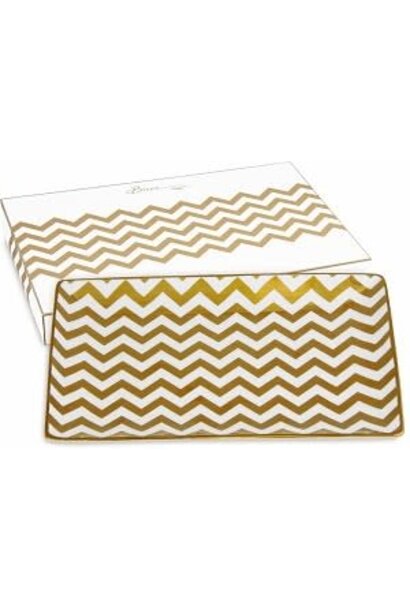 Bowl large Gold Zig Zag 24,5x16cm