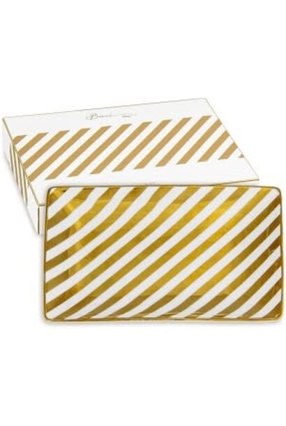 Bowl small Gold Stripes 15,5x10,5cm
