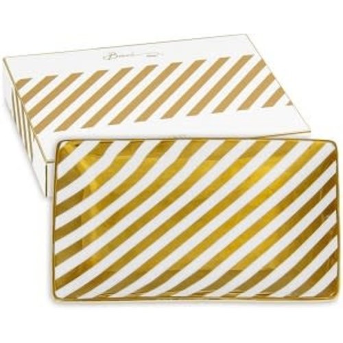 Baci Milano Schaal small Gold Stripes 15,5x10,5cm