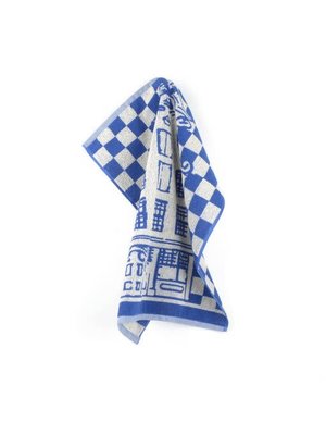 Bunzlau Castle Keuken handdoek Canal Houses Royal Blue