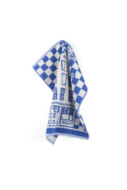 Keuken handdoek Canal Houses Royal Blue