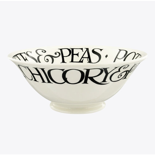 Emma Bridgewater Serving Bowl Black Toast - Courgettes & Peas Emma Bridgewater Serving Bowl Black Toast - Courgettes & Peas