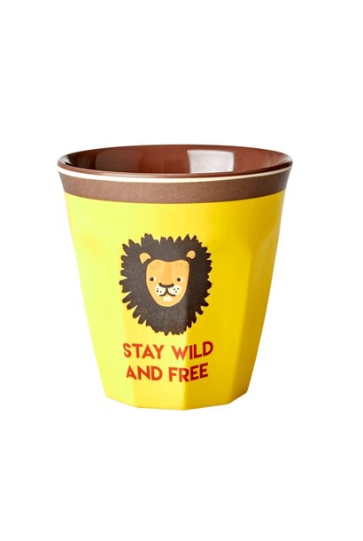 Melamine cup Lion yellow