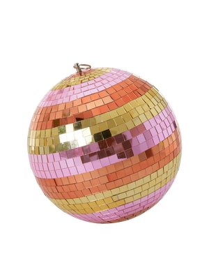 Rice Disco ball 25cm stripes and gold