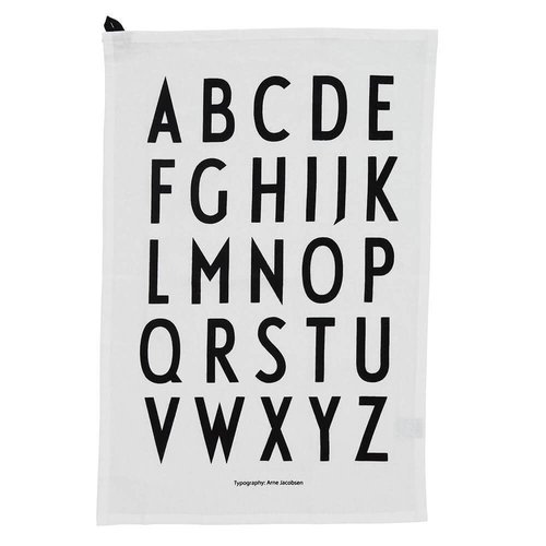 Design Letters Theedoek Classic white set/2