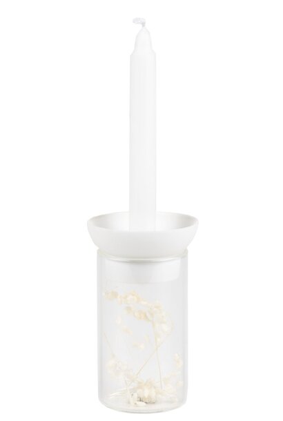 Decoration glass with candle holder neutral