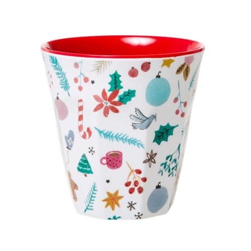 Rice Melamine beker All Over Xmas