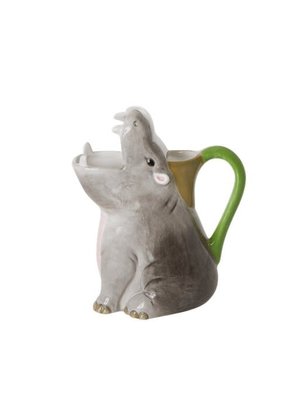 Rice Jug / vase ceramics Hippo