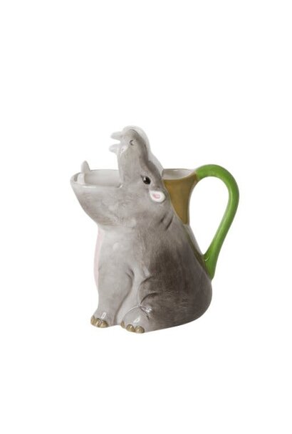 Kanne / Vase Keramik Hippo