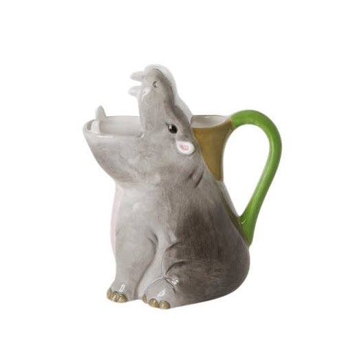 Rice Jug / vase ceramics Hippo