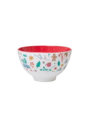 Rice Melamine bowl small All Over Xmas