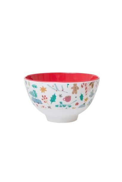 Melamine kom small All Over Xmas