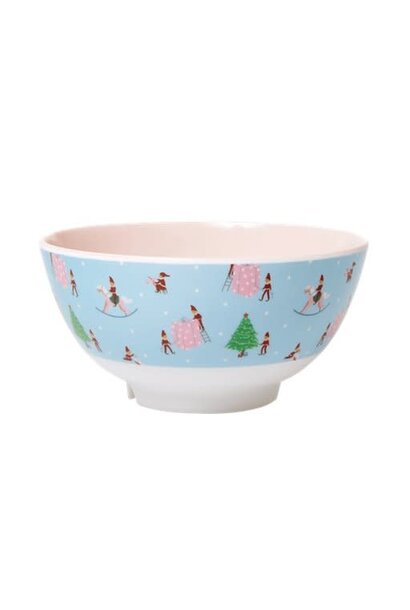 Melamine kom medium Xmas Elf 700ml