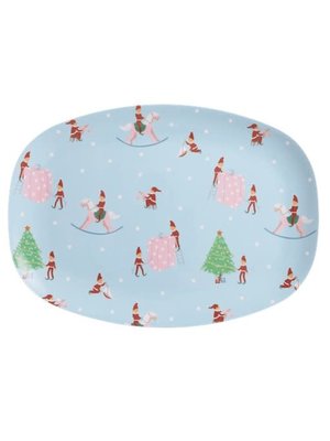 Rice Melamine ovaal bord Xmas Elf