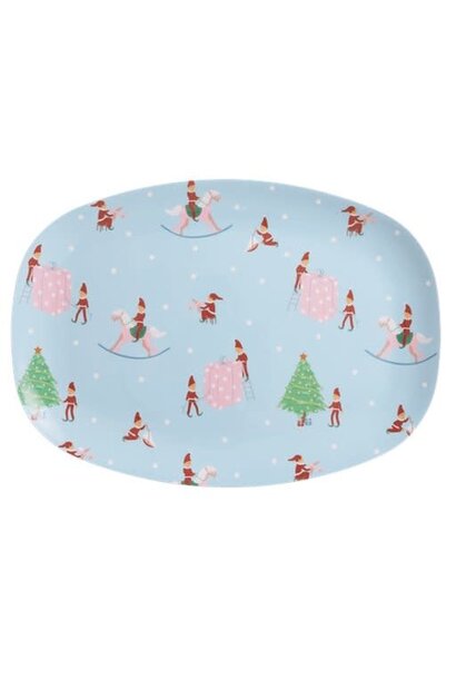 Melamine ovaal bord Xmas Elf