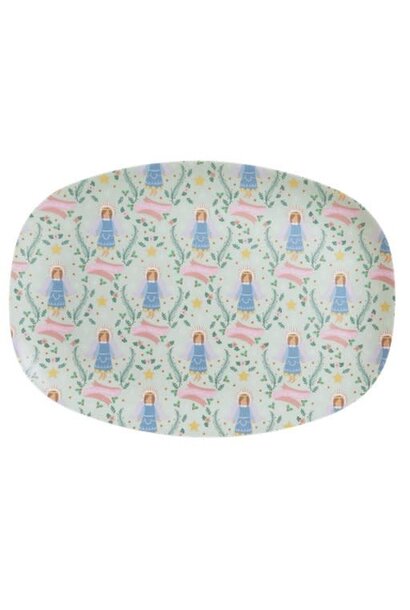 Melamine oval plate Xmas Angel