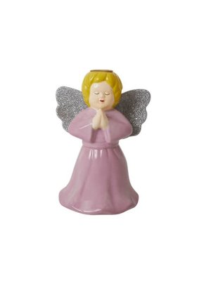 Rice Candlestick Angel large Pink
