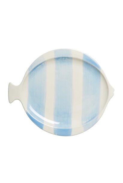 Aardewerk Lunch bord Fish shaped Blue