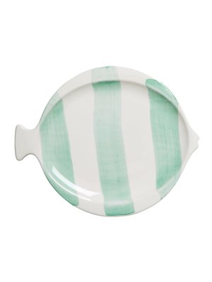 Rice Aardewerk Lunch bord Fish shaped Pastel Green