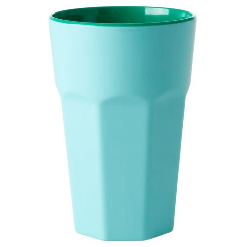 Rice Melamine Tall beker Mint two tone Rice Melamine Tall beker Mint two tone