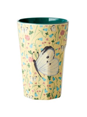 Rice MelamineTall beker Sweet Butterfly Creme