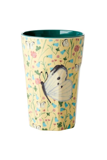MelamineTall beker Sweet Butterfly Creme