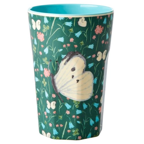 Rice Melamine Tall beker Sweet Butterfly Green Rice Melamine Tall beker Sweet Butterfly Green