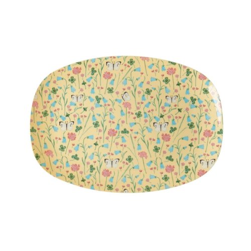 Rice Melamine ovaal bord small Sweet Butterfly Creme Rice Melamine ovaal bord small Sweet Butterfly Creme