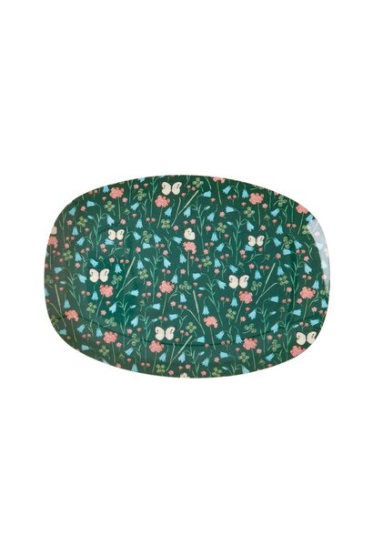 Melamine ovaal bord small Sweet Butterfly Green