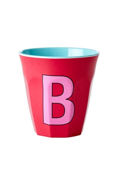 Melamine cup letter B red kiss