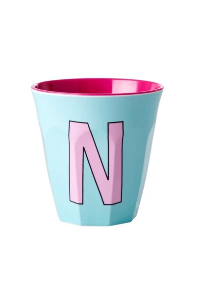 Melamine beker letter N mint