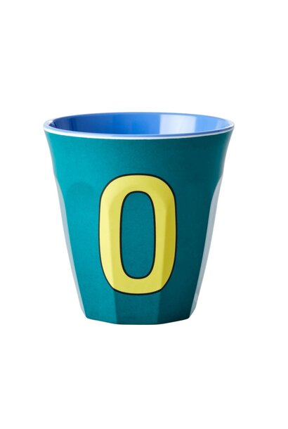 Melamine beker letter O green