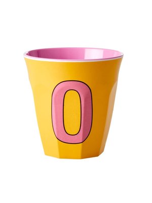 Rice Melamine beker letter O yellow