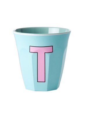 Rice Melamine beker letter T mint