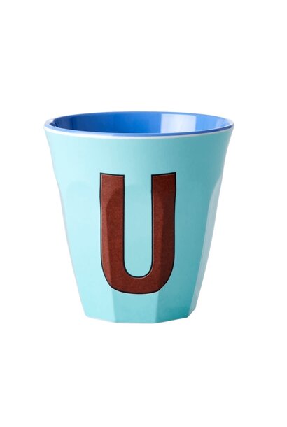 Melamin Tasse Buchstabe U mint