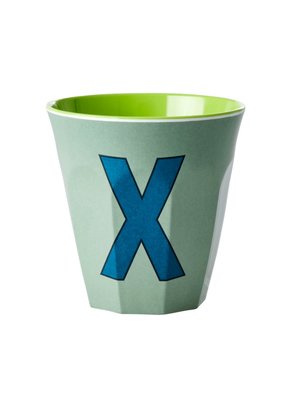 Rice Melamine beker letter X khaki