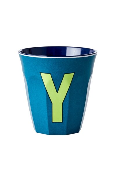 Melamine beker letter Y emerald - multicolor