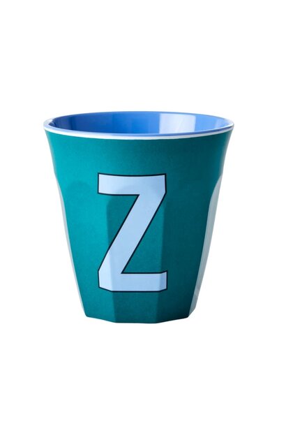 Melamine beker letter Z green - multicolor